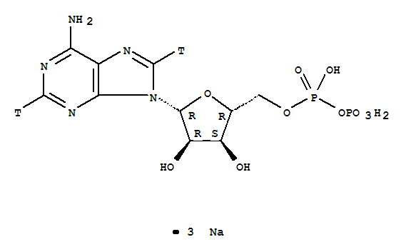 腺苷-5ˊ-二磷酸三钠盐分子式结构图