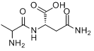 α-DL-丙氨酰-DL-天冬酰胺分子式结构图