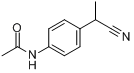 2-[4-(乙酰氨基)苯基]丙腈分子式结构图