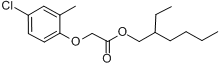 2-甲基-4-氯苯氧乙酸异辛酯分子式结构图