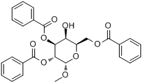 甲基-2,3,6-三-O-苯甲酰基-α-D-半乳糖苷分子式结构图