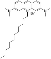 2,8-双(二甲氨基)-10-烷基-吖啶溴分子式结构图