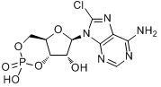 8-氯腺苷-3,5-环状磷酸钠盐分子式结构图