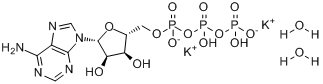 腺苷-5ˊ-三磷酸二钾盐(二水)分子式结构图