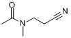 N-(2-氰乙基)-N-甲基乙酰胺分子式结构图