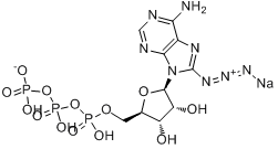 8-叠氮酰苷-5-三磷酸钠分子式结构图