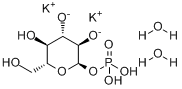 α-D-葡萄糖1-磷酸二钾盐二水合物分子式结构图