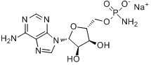 腺苷-5ˊ-氨基磷酸钠盐分子式结构图
