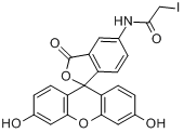 5-(碘乙酰胺基)荧光素分子式结构图