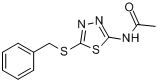 2-乙酰氨基-5-苯甲硫基-1,3,4-噻二唑分子式结构图