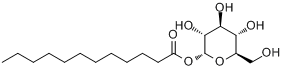 1-氧代十二烷基-α-D-葡萄糖苷分子式结构图