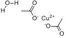 乙酸铜(II)水合物分子式结构图