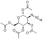 2-叠氮-2-脱氧-1,3,4,6-四-氧-乙酰-α-D-吡喃甘露糖分子式结构图