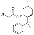 (1R,2S,5R)-(+)-5-甲基-2-(1-甲基-1-苯乙基)氯乙酸环己酯分子式结构图