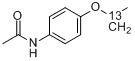 乙酰对氨苯乙醚乙氧基-1-13C分子式结构图