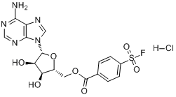 5ˊ-对氟磺酰苯甲酰腺苷盐酸盐分子式结构图