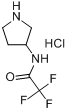 3-(三氟乙酰胺基)吡咯烷盐酸盐分子式结构图