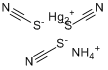 硫氰酸汞(Ⅱ)铵分子式结构图