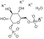 α-D-葡萄糖1,6-二磷酸钾盐水合物分子式结构图