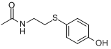 N-乙酰基-4-S-半胱胺基酚分子式结构图