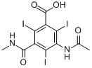 碘他拉酸;3-乙酰氨基-2,4,6-三碘-5-(甲基氨基甲酰)苯甲酸分子式结构图