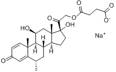 甲基泼尼松龙琥珀酸钠分子式结构图