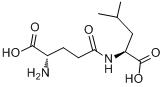 N-L-gamma-谷氨酰-L-亮氨酸;(2S)-2-[[(4S)-4-氨基-5-羟基-5-氧代戊酰]氨基]-4-甲基戊酸分子式结构图