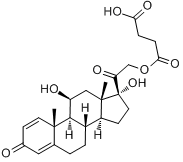 泼尼松龙半琥珀酸酯;21-半琥珀酸强的松龙酯分子式结构图