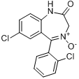 7-氯-2-氧代-5-(2-氯苯基)-1,4-苯并二氮杂卓-4-氧化物分子式结构图