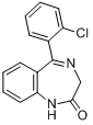 1,3-二氢-5-(2-氯苯基)-2H-1,4-苯并二氮杂卓-2-酮分子式结构图