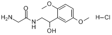 盐酸米多君;2-氨基-N-[2-(2,5-二甲氧基苯基)-2-羟乙基]乙酰胺盐酸盐分子式结构图