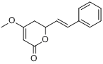 醉椒素;反式-5,6-二氢-4-甲氧基-6-(2-苯基乙烯基)-2H-吡喃-2-酮分子式结构图