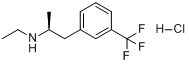 右盐酸芬氟拉明;(S)-N-乙基-alpha-甲基-3-(三氟甲基)苯乙胺盐酸盐分子式结构图