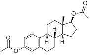 雌二醇二乙酸酯;雌甾-1,3,5(10)-三烯-3,17b-二醇二乙酸酯分子式结构图