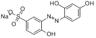 媒介红5;3-[(2,4-二羟基苯基)偶氮]-4-羟基苯磺酸钠分子式结构图