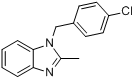 氯苄达唑;1-(4-氯苄基)-2-甲基苯并咪唑分子式结构图