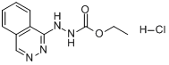 盐酸托屈嗪;2-(1-(2,3-二氮杂萘基))肼羧酸乙酯盐酸盐分子式结构图