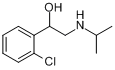 氯丙那林;1-(2-氯苯基)-2-异丙基氨基-乙醇;alpha-[1-(甲基乙基)氨基甲基]-2-氯-苯甲醇;邻氯异丙肾上腺素分子式结构图