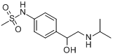 索他洛尔;4'-(1-羟基-2-异丙胺乙基)甲磺酰苯胺分子式结构图