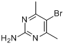 2-氨基-5-溴-4,6-二甲基嘧啶分子式结构图