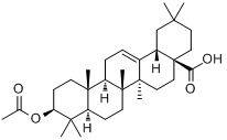 齐墩果酸3-乙酸酯分子式结构图
