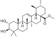 科罗索酸甲酯;(2alpha,3beta)-2,3-二羟基乌苏-12-烯-28-酸甲酯分子式结构图