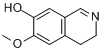 7-羟基-6-甲氧基-3,4-二氢异喹啉分子式结构图