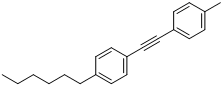 1-正己基-4-[(对甲苯基)乙炔基]苯分子式结构图