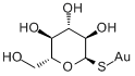 葡糖硫金;硫代葡糖金;1-硫代-D-呋喃葡萄糖亚金盐分子式结构图