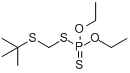 特丁磷;特丁硫磷;S-叔丁基硫甲基-O,O-二乙基二硫代磷酸酯分子式结构图