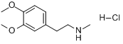 3,4-二甲氧基-N-甲基苯乙胺盐酸盐分子式结构图