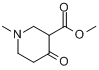 1-甲基-4-哌啶酮-3-羧酸甲酯分子式结构图