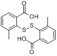 2,2'-二硫双(3-甲基苯甲酸);双(3-甲基苯甲酸)-2,2'-二硫醚分子式结构图