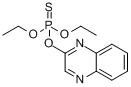 喹硫磷;O,O-二乙基-O-喹噁啉-2-基硫代磷酸酯分子式结构图